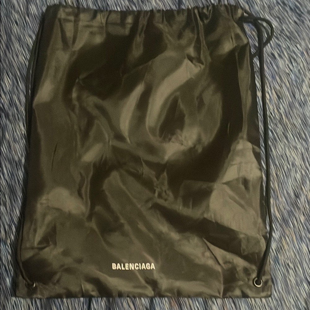 Balenciaga Black Backpack with Drawstring Closure